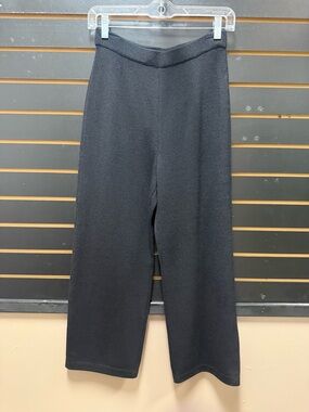 St John Basics Black Knit Cropped Pants NWT Size 4